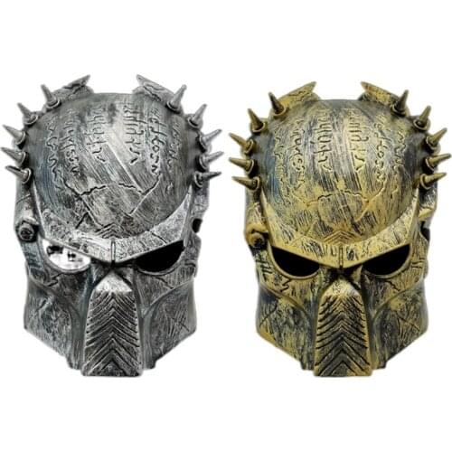 Predator Mask Halloween Horror Mask Lone Wolf Mask Rivet Snap Iron Mask Anime Steampunk Cosplaying Cyborg Mask Predator Masque