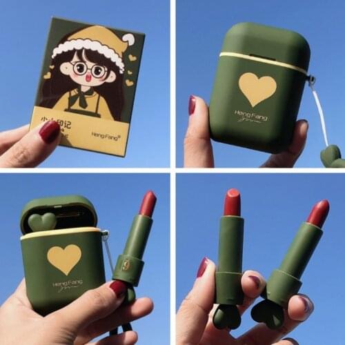 2pcs Matte Lipstick Velvet Long Lasting Moisture Waterproof Non-marking Lip Gloss Non-stick Cup Cosmetic Lip Makeup