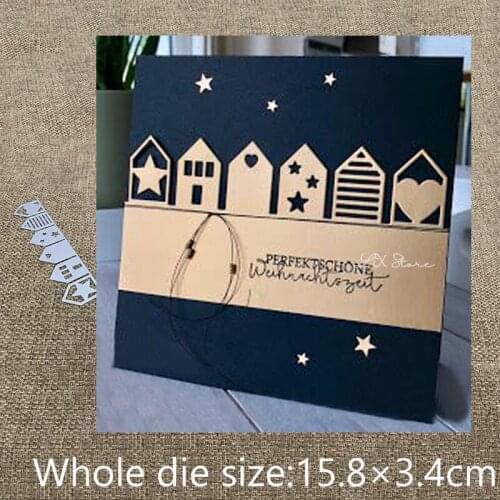XLDesign Craft Metal Cutting Die cut dies house edge decoration scrapbook Album Paper Card Craft Embossing die cuts