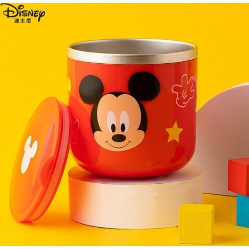 Disney Mickey Minnie Cartoon Cute Childrens Milk Cup Water Cup 316 Stainless Steel Scale Cup Anti-scalding Anti-drop