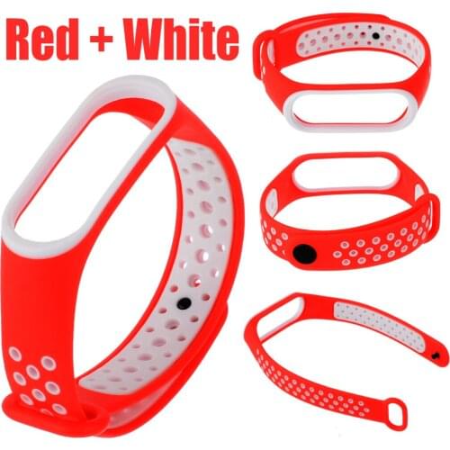 Fashion Replacement Soft Watch Band For Xiaomi Mi Band 3 Double Color Silicone Bracelet Wrist Strap Watch Band Accessories