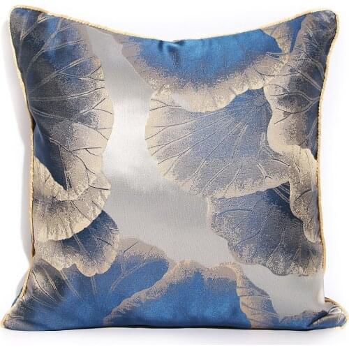 Soft Lotus Flower Leaf Rectangular Pillow Cases European Countryside Style Square Cushion Covers Home Decorative for Sofa Car