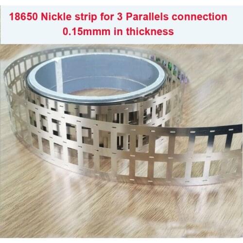 Tilted 0.15mm well shaped Nickle strip for 3p 4p 5p 6p power battery connection conductive straps of 18650 ev battery