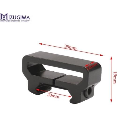 Hunting Tactical Black Tactical Rifle Aluminum Sling Swivel Hook Mount Attachment For 20mm Picatinny Weaver Rail Adapter