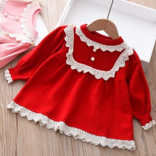 Baby Girls Sweater Dress Autumn Winter Infant Toddler Newborn Shirt for Girl Kid Princess Knitwear Christmas Thick Tops Dresses