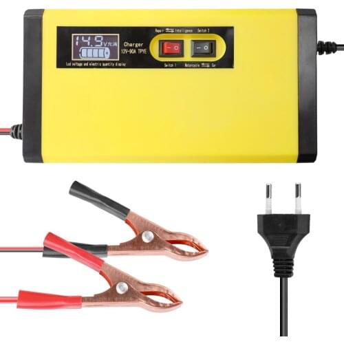 12V 8A Full Automatic Car Battery Charger Intelligent Fast Power Charging Pulse Repair Chargers Wet Dry Lead Acid Battery Charge