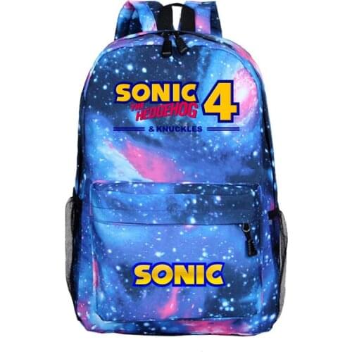 7 Colors Sonic Backpack Galaxy Bagpack for Teens Boys Girls Rucksack Cartoon School BookBag Laptop Children Travel Backpack