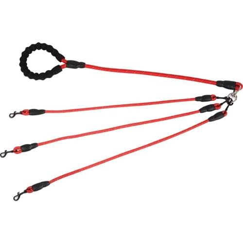 Detachable Traction Dog Leash Belt Ropes Pet Multi Ways Leash for Dog Walking Tracks with 2/3/4/5 Elastic Dogs Straps Splitter