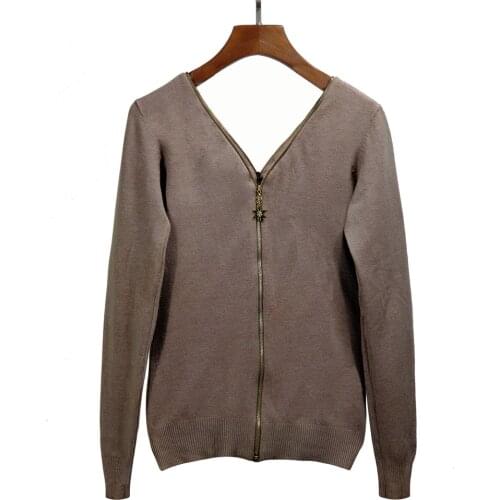 SFFZ Women's Cardigans With A Zipper