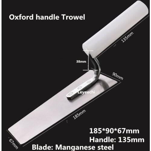High Quality Manganese steel Blade Oxford Handle Plaster Trowel Construction Concrete Spatula Tool