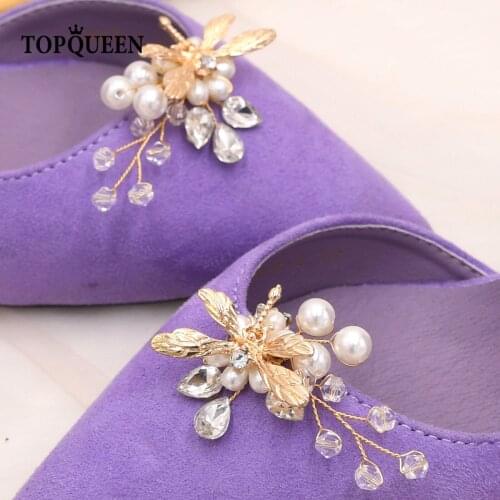 TOPQUEEN-X33 High Heel Decoration Charms Shoes Accessories Shiny Shoes Decorative Clips Party Wedding Decoration