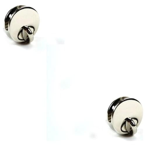 1 Inch Silver Round/Circular Twist Lock / Flip Lock For Purses And Bags