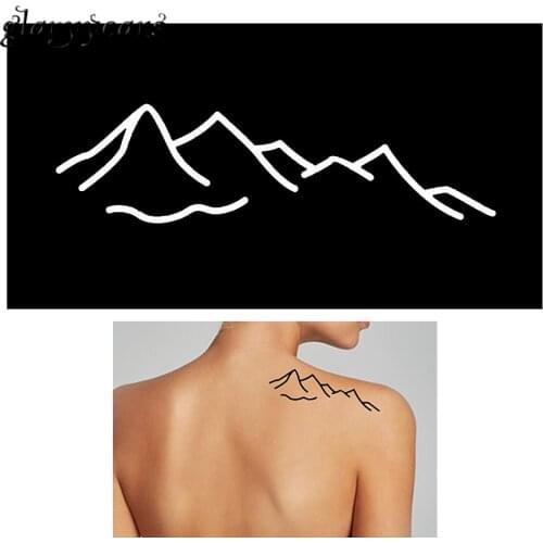1 Sheet Fake Indian Henna Tattoo Stencil Mountain Hill Design Airbrush Painting Small Mehndi Tattoo Template Women Body Art G145