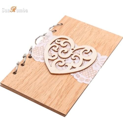 1pcs Rustic Wedding Decor Guest Books Wedding Decoration Festive Party Supplies Event Party Wood Blank Signature Guest Books