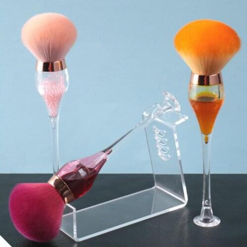 1PC Nail Brush Wine Glass Style Artificial Fiber Wool Foundation Blush Pink Face For home decoration, or be used as a gift