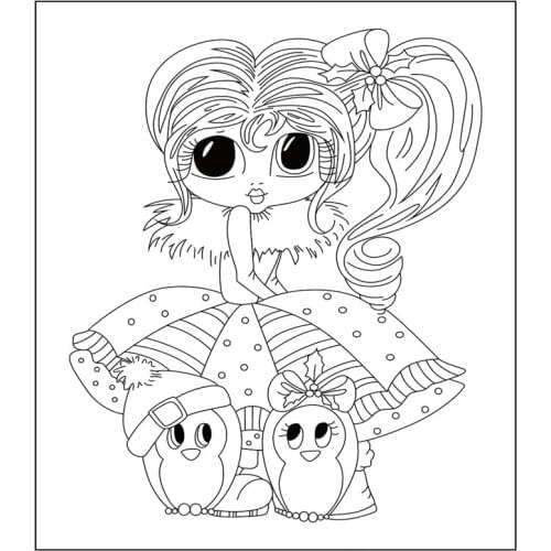 10*8 Pretty girl rubber stamp Transparent Clear Stamps Silicone Seals for DIY scrapbooking photo album Card Making