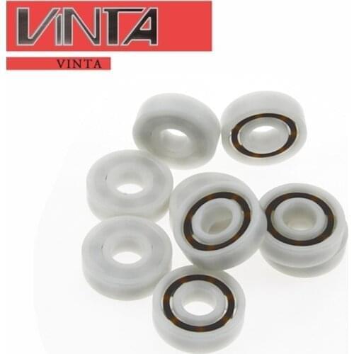 10pcs Nylon Plastic Ball Bearings POM6000/6002/6001/6003/6004/6200/6201/6202/6203/606/608/625 shaft bearings housing rodamiento