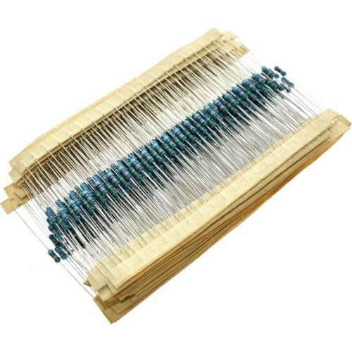 300 600 PCS /Set 1/4W Resistance 1% 30 Kinds Each Value Metal Film Resistor Assortment Kit resistors 100R 1K 47K 10K 100K 4K7