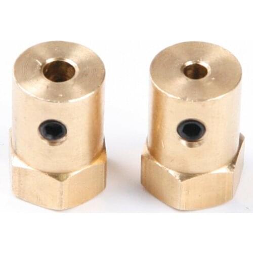 4pcs/set High Quanlity 3/4/5/6/7mm Brass Rigid Motor Shaft Coupling Coupler Motor Transmission Connector With Screws Wrench