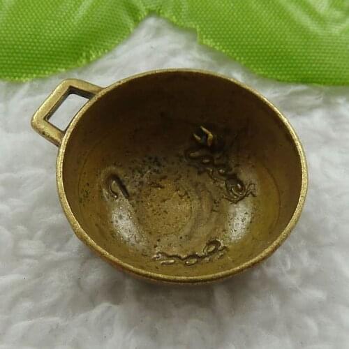40 pieces antique bronze cauldron charms 33x28mm #1126