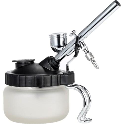 Airbrush Spray Gun Cleaning Pot Stabilizer Glass Jar Bottle Holder Paint Station Filter Repair Tool set Bottle Manicures Tattoo