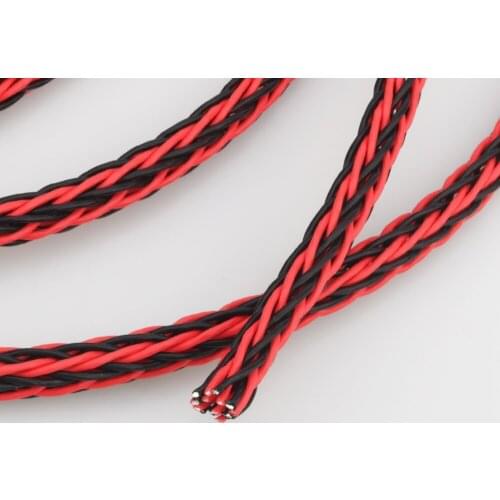 Audiocrast 8AG High Purity Silver Plated OCC Hifi Speaker Bulk Cable 16 Strands Audio speaker Wire for Diy