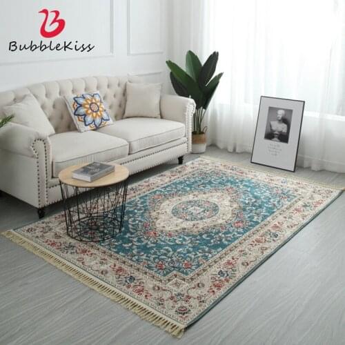 Bubble Kiss Shiny Carpets For Living Room Ice Velvet Rug Handmade Tassels Rugs American Style Home Decor Area Rugs Bedroom Rugs