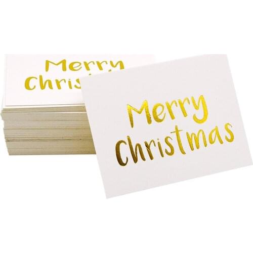 10-30pcs Bronzing Single Page Type Greeting Thank You Card Wedding Birthday Party Invitations Flower Shop Gift Blank Card