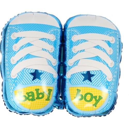 Baby Shoes Foil Balloons Baby Shower Baby Boy Girl Helium Balloon Children Birthday Party Decorations Kids Inflatable Toys