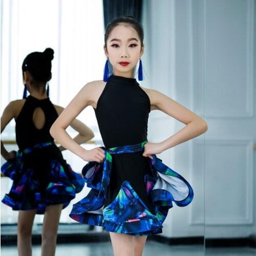 Children Professional Latin Dance Dress for Girls Ballroom Costume Tango Salsa Modern Dancewear Elegant Sexy Dancing Wear