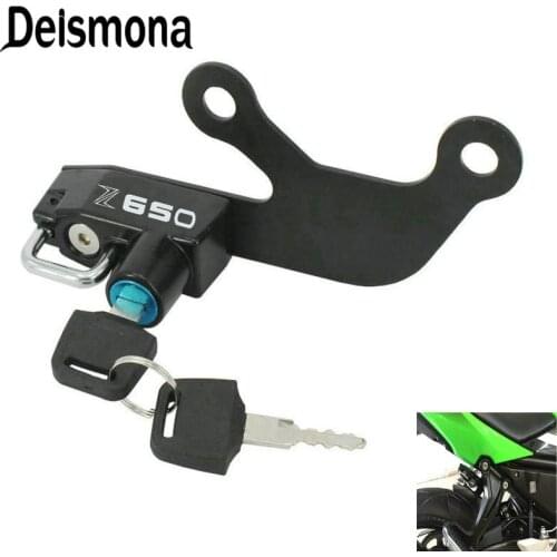 For KAWASAKI Z650 2017 2018 2019 2020 Motorcycle Helmet Locks install on Rear Passenger Footrest Bracket