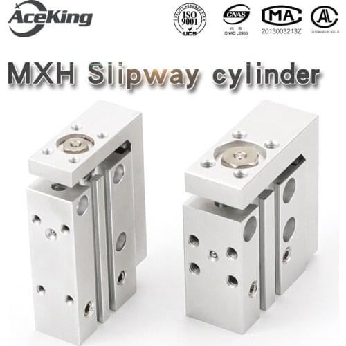 HLH cylinder MXH precision linear guide rail side rail small pneumatic slide table cylinder mxh6/10/16/20-5/10/15/20/25/30/40/50