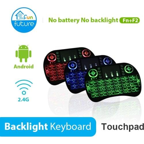 I8 keyboard English Spanish Russian Backlight and Black I8 Keyboard Touchpad Backlit Keyboard For Android TV BOX With tx3