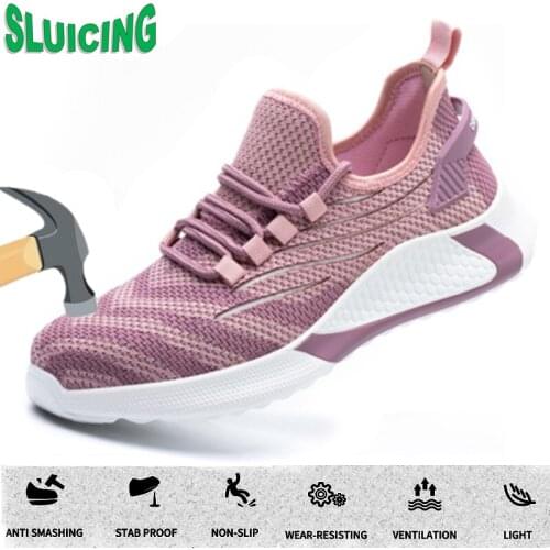 Safety Shoes Women Steel Toe Shoes Men Work Sneakers Safety Shoes Men Lightweight Work Boots Indestructible Work Shoes Unisex