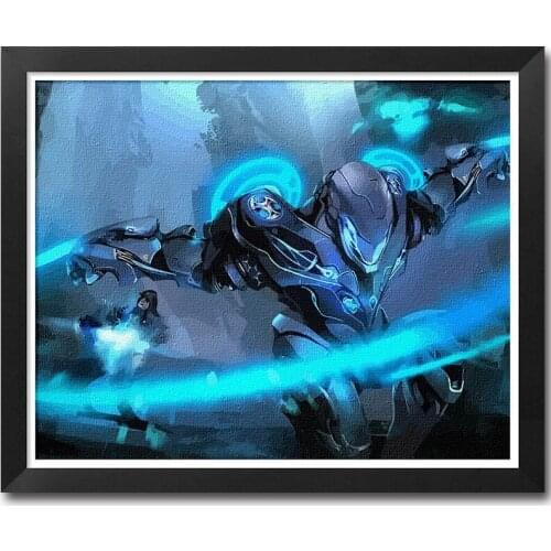 MaHuaf-A1356 LOL Game Artwork painting by numbers on canvas DIY oil hand-painted framed wall picture for living room home decor