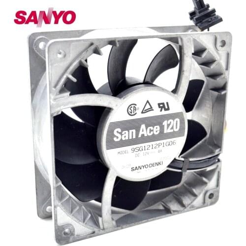 SANYO New 12cm 120mm high temperature fan speed fan violence 12038 12V 4A 9SG1212P1G06