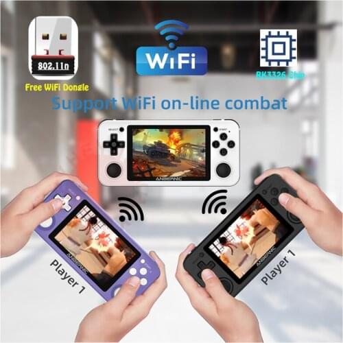 New Retro Game Console WiFi 64G Emuelec Linux System 3.5inch IPS Screen for PS1 N64 Pocket Games Player Handheld Video Retroid