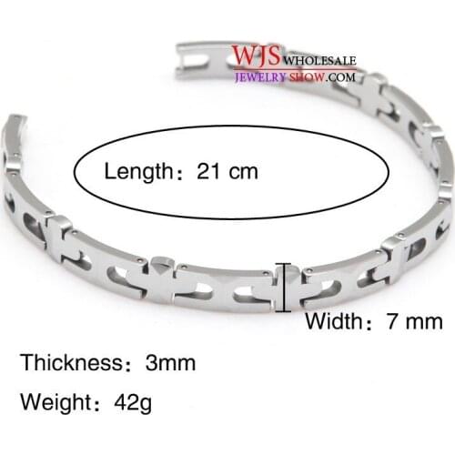 2015 Mens New Bracelets Hot selling High Polished Unisex Mens Tungsten Steel bracelet Carmen like Watchband bracelet