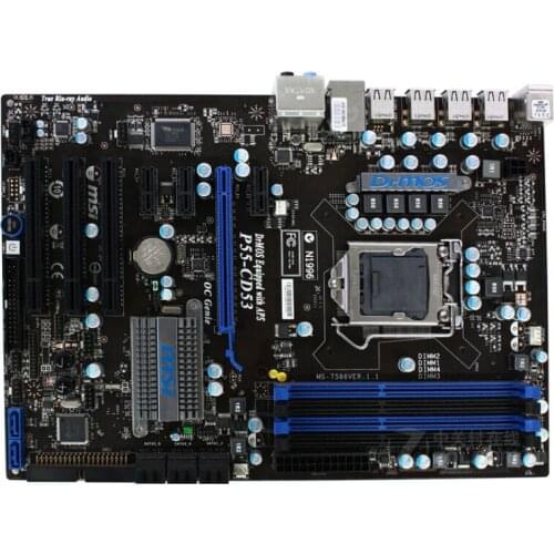 Original motherboard for MSI P55-CD53 LGA 1156 DDR3 for i5 i7 cpu 16GB P55 Desktop motherboard Free shipping