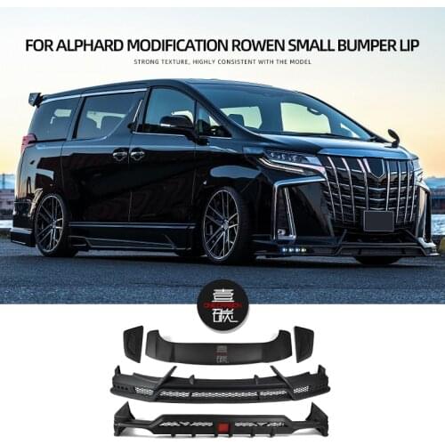 Front Bumper Lip Spoiler Splitters For TOYOTA ALPHARD Modification ROWEN BODY KITS Side Skirts Extensions Lips