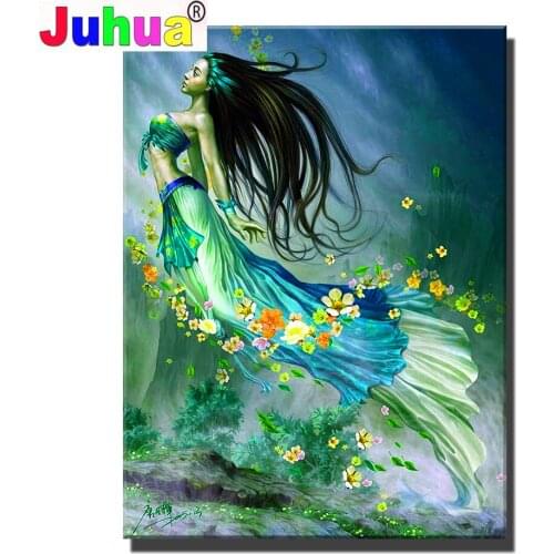 Full Square/Round Drill 5D DIY Diamond Painting Turquoise Collection becausful Fantasy fairy Diamond Embroidery Cross Stitch 3D
