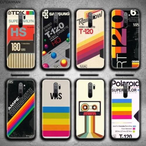 Vintage Cassette Tape Vhs poster Phone Case for Redmi 9A 8A 7 6 6A Note 9 8 8T Pro Max Redmi 9 K20 K30 Pro