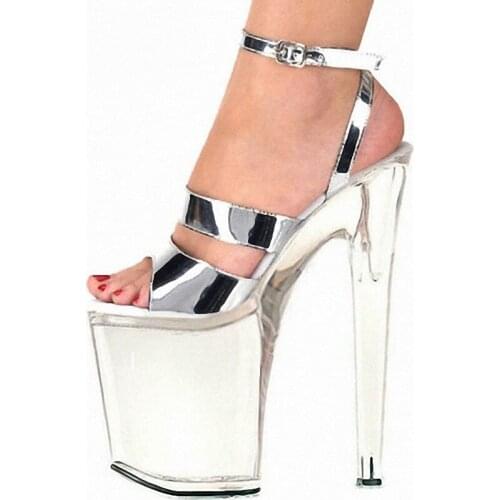 Rncksi New Sexy 20cm Unique mirror bright colour and lustre temptation heels fashion taste the new girl star wedding shoes