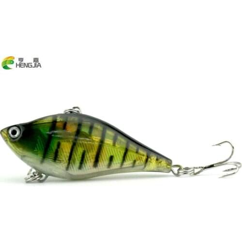 HENGJIA 1PCS 6cm 13.1g VIB Fishing Lure Lipless Trap Crankbait Hard Bait Sinking Bass 6 color Bass Bait Fishing tackle