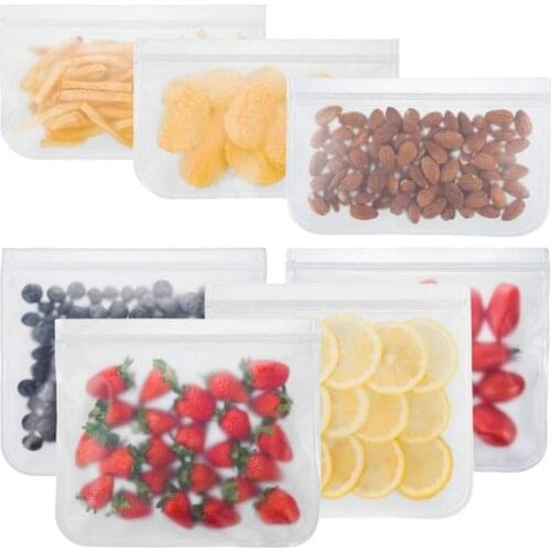 Silicone Bag PEVA Silicone Food Storage Bag Containers Leakproof Reusable Shut Bag Fresh Bag Food Storage Bag Fresh Wrap