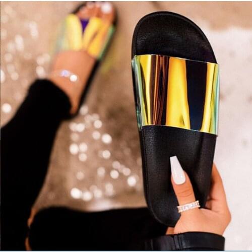 2020 Slipper Shoes Women Summer Slippers 2020 Neon PVC Beach Slides Casual Shoes Female Platform Slippers For Women 42 Size