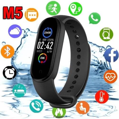 M5 Smarth watches Sport Fitness Tracker Pedometer Smart Band Heart Rate Blood Pressure Bluetooth Call Smart Bracelet