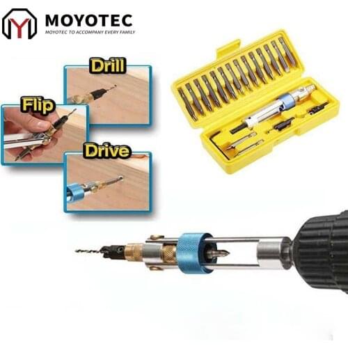 MOYOTEC Swap Drill Bit Rotary Tool Kit HSS Screwdriver Flip Drive Half Time Drill Driver Swivel Head Quick-Change Driving Tools