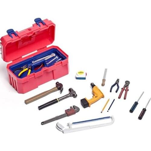 1/6 Scale Soldier Various Repair Tool Models Pink Toolbox Set Car Repair Simulation Scene Accessories Collection Gift In Stock