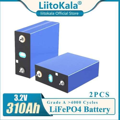 2pcs LiitoKala CATL 3.2V 310AH grade A lifepo4 battery RV battery pack RV and Solar Energy storage system EU US tax free